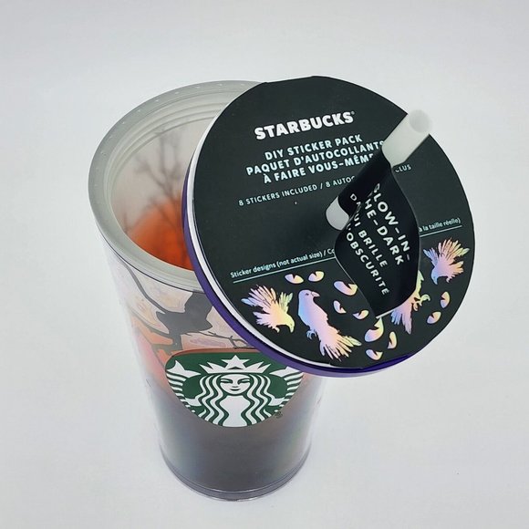 New Starbucks 2022 Fall Halloween Raven’s Perch Glow In The Dark 16 oz Tumbler - Picture 5 of 5